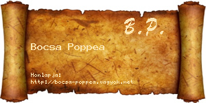 Bocsa Poppea névjegykártya